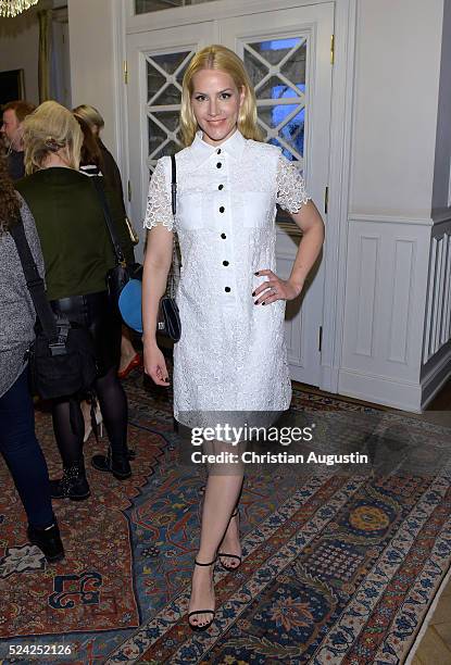 Judith Rakers attends the 'Champagnepreis fuer Lebensfreude' at Hotel Louis C Jacob on April 25, 2016 in Hamburg, Germany.