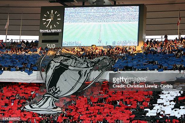 French Cup Final, season 2005-2006, Paris Saint Germain vs Olympique de Marseille . PSG won 2-1. PSG's fans.