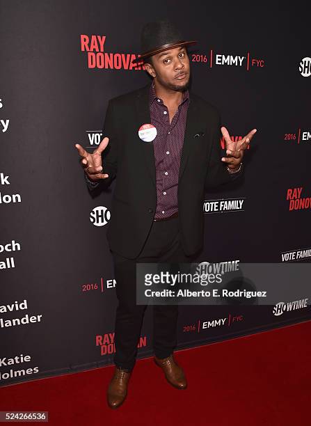 Actor Pooch Hall attends the For Your Consideration screening and panel for Showtime's 'Ray Donovan' at Paramount Theatre on April 25, 2016 in...