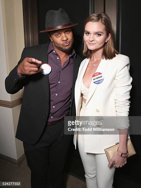 Actors Pooch Hall and Kerris Dorsey attend the For Your Consideration screening and panel for Showtime's 'Ray Donovan' at Paramount Theatre on April...