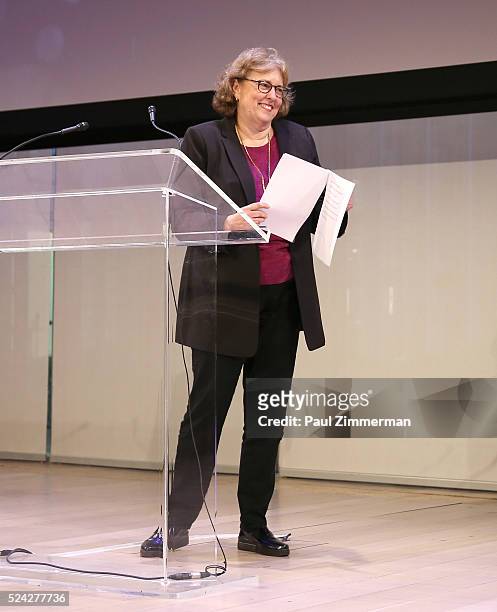 Doctor Donna Futterman speaks onstage during the Live Out Loud's 2016 Young Trailblazers Gala at The Times Center on April 25, 2016 in New York City.