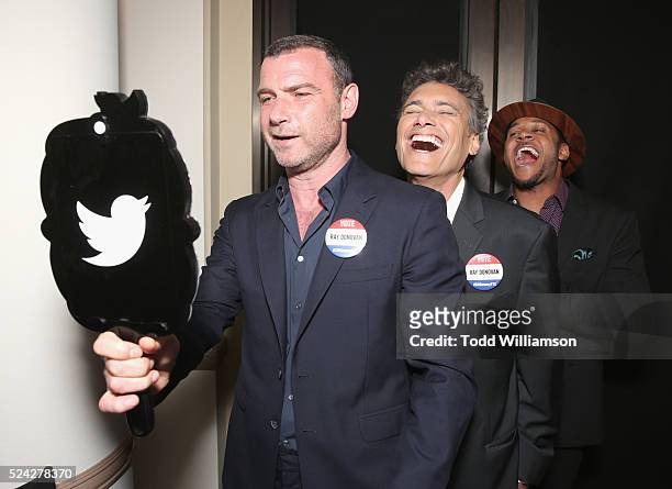 Actors Liev Schreiber, Steven Bauer and Pooch Hall attend the For Your Consideration screening and panel for Showtime's 'Ray Donovan' at Paramount...