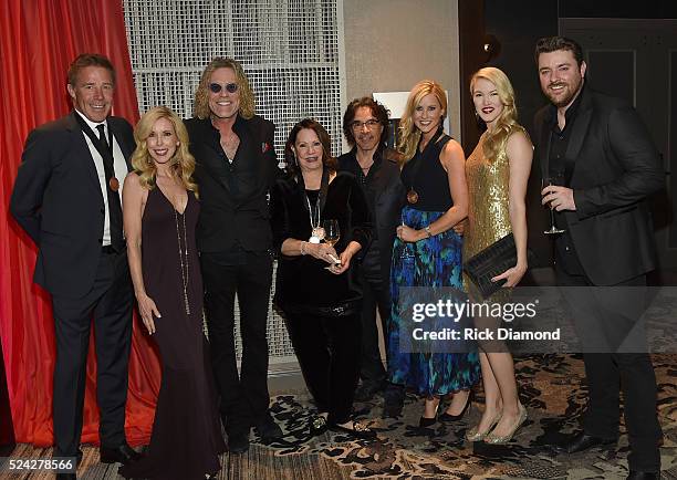 Kimbrell, Kimberly Campbell, Big Kenny, Eliza-Kraft Olander, John Oates, Laura Kimbrell, Ashley Campbell and Chris Young attend the Nashville Best...