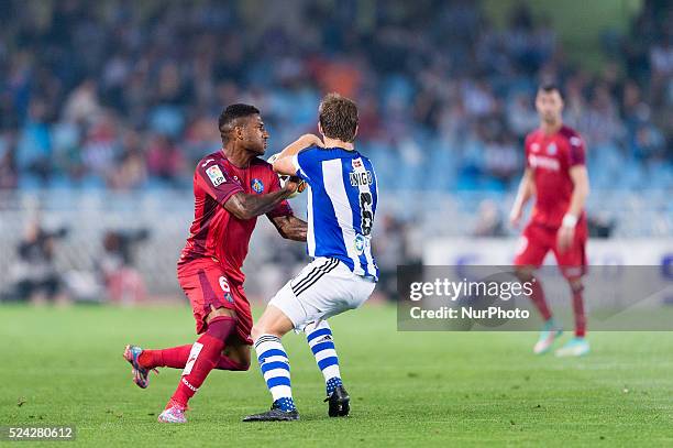 Sammir in the match between Real Sociedad and Getafe CF, for Week 8 of the spanish Liga BBVA played at the Anoeta stadium, October 20, 2014. Photo:...