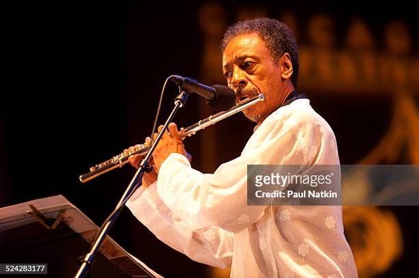 Saxophonist and flautist Henry Threadgill performs at the Petrillo Bandshell in Grant Park, Chicago, Illinois, September 5, 2010.