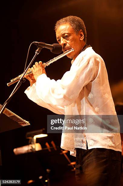 Saxophonist and flautist Henry Threadgill performs at the Petrillo Bandshell in Grant Park, Chicago, Illinois, September 5, 2010.