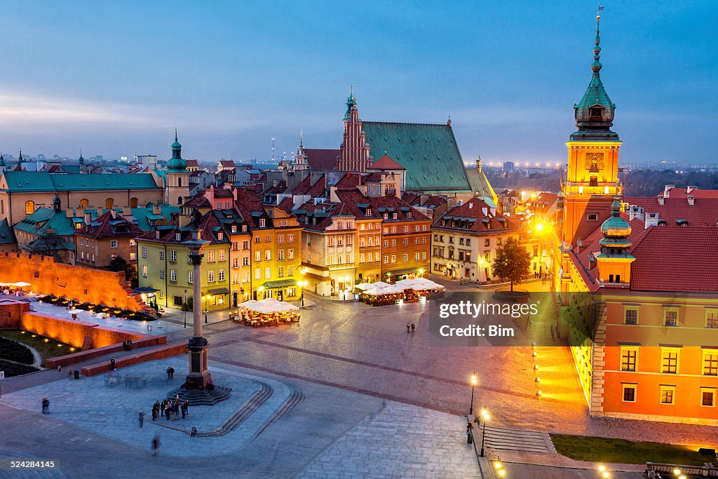 Königliche Schloss und Schlossplatz, Sigismund's Column, Warschau, Polen