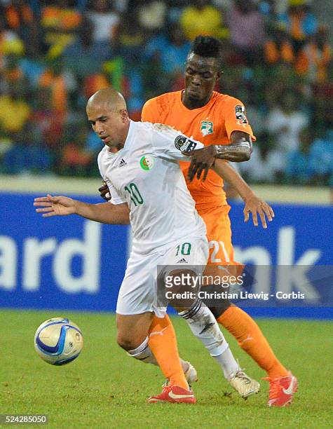 Algerie ,s Sofiane Feghouli during the 2015 Orange Africa Cup of Nations Quart Final soccer match,Cote d'Ivoire Vs Algerie at Malabo stadium in...