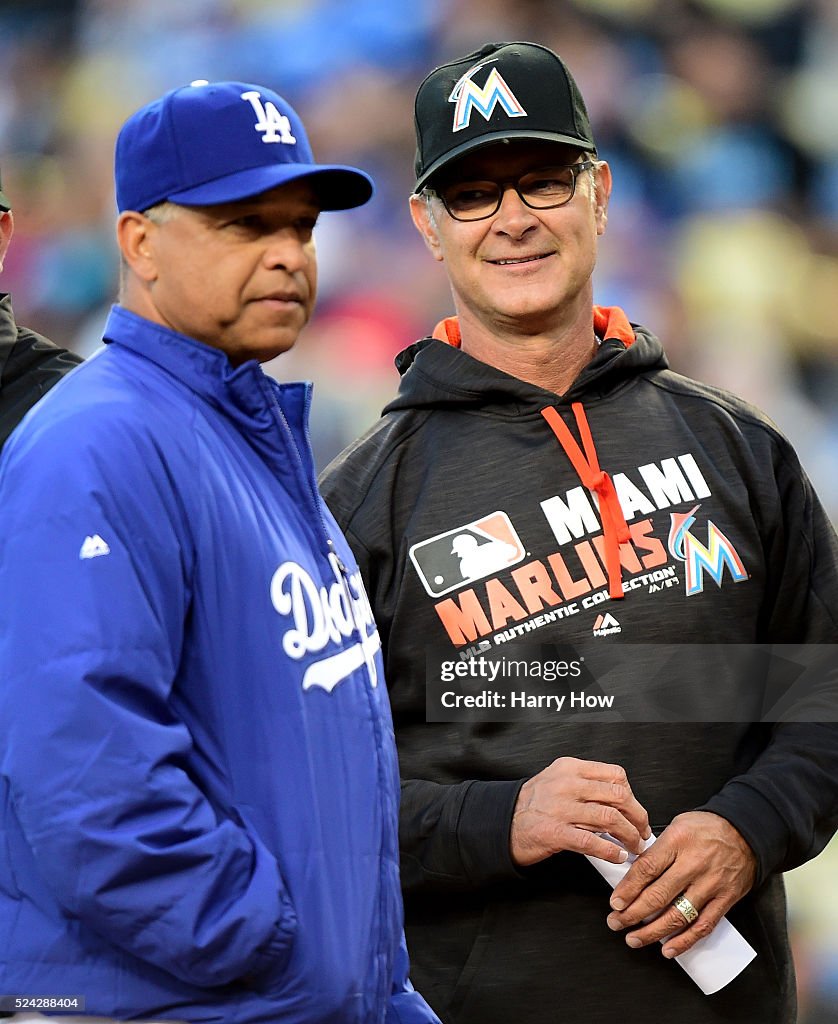 Miami Marlins v Los Angeles Dodgers