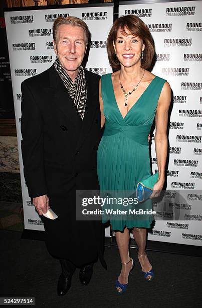 Byron Jennings and Carolyn McCormick attending the Broadway Opening Night Performance of 'The Mystery of Edwin Drood' at Studio 54 in New York City on