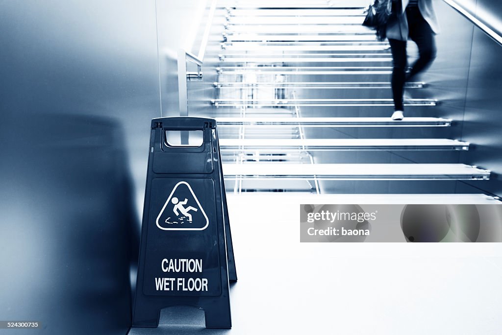 Wet floor caution
