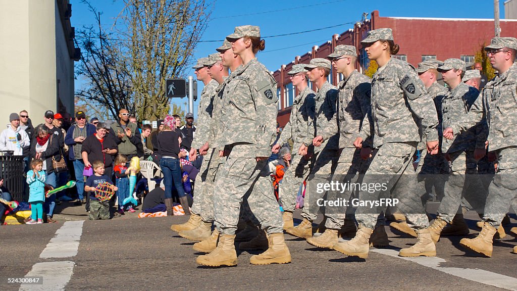 Veterans Day Parade Albany Oregon National Guard 82 Brigade