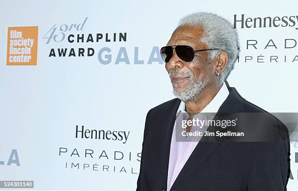 Actor Morgan Freeman attends the 43rd Chaplin Award Gala on April 25, 2016 in New York City.