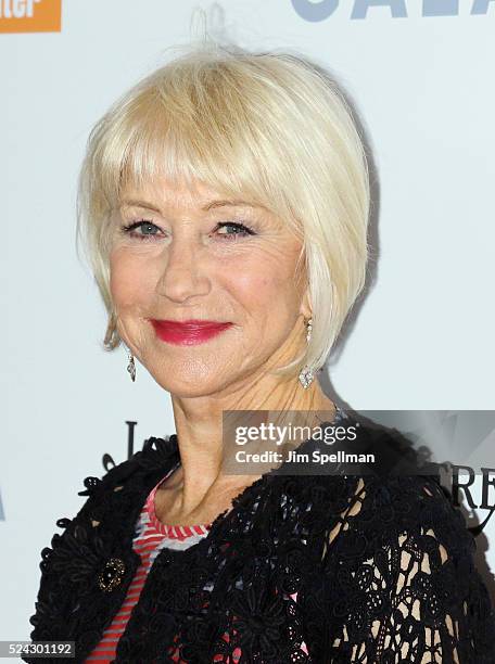 Actress Helen Mirren attends the 43rd Chaplin Award Gala on April 25, 2016 in New York City.