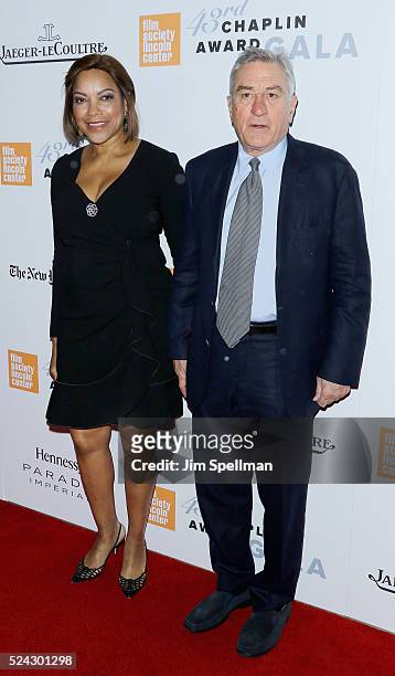 Grace Hightower and actor Robert De Niro attend the 43rd Chaplin Award Gala on April 25, 2016 in New York City.