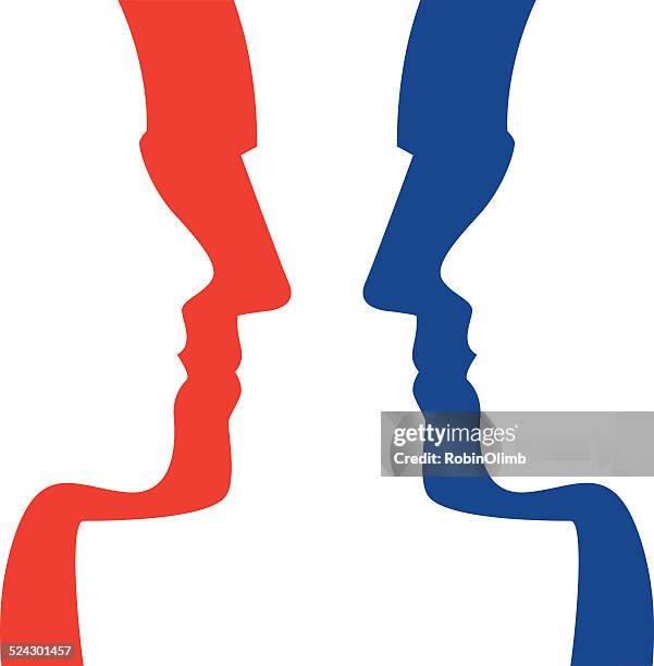 political faceoff - rivalry stock illustrations