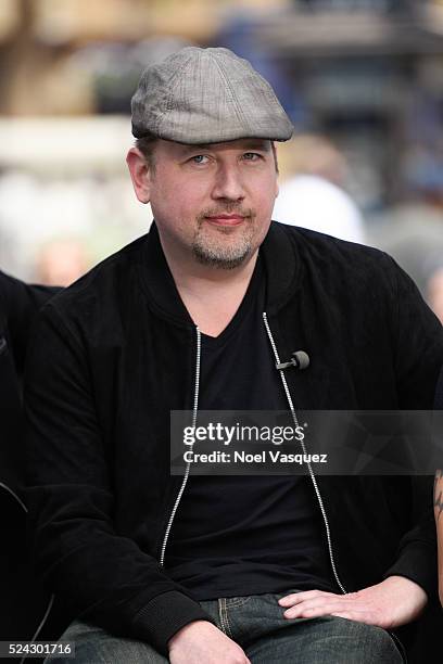 Justin Jeffre of 98 Degrees visits "Extra" at Universal Studios Hollywood on April 25, 2016 in Universal City, California.