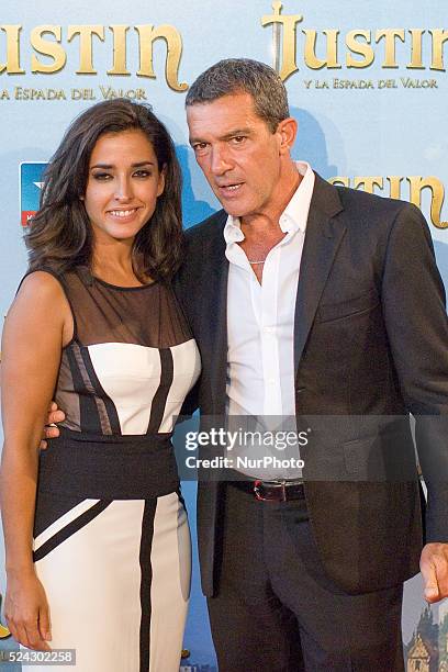 Inma Cuesta and Antonio Banderas attend 'Justin and the knights of valour' premiere at Kinepolis cinema on September 12, 2013 in Madrid, Spain....