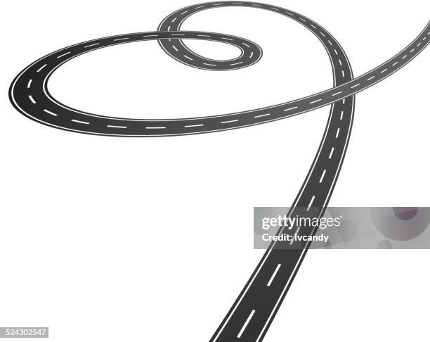 heart shape road - overpass stock illustrations