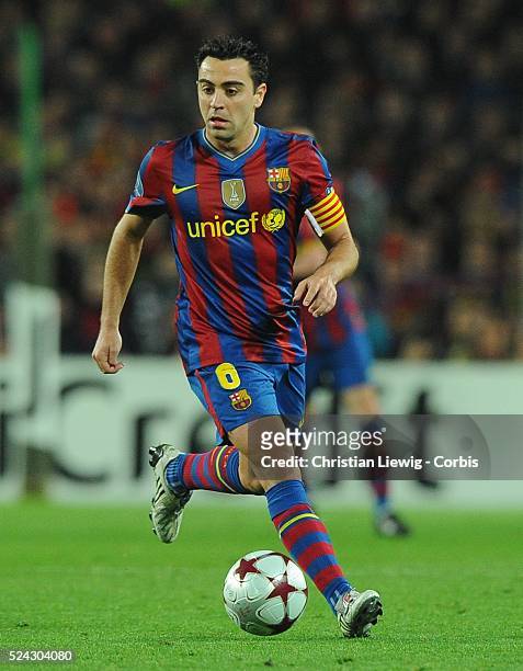 Xavi of Barcelona during the second leg of the UEFA Champions League Quarter Final match Barcelona vs. Arsenal in Barcelona, Spain. | Location:...