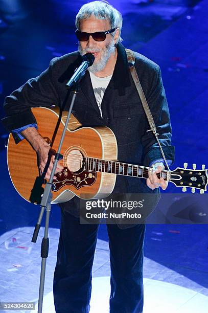 Cat Stevens attend the opening night of the 64rd Sanremo Song Festival at the Ariston Theatre on February 18, 2014 in Sanremo, Italy.