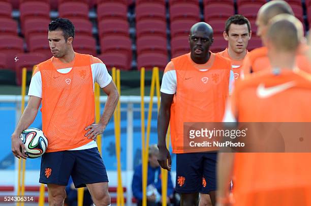 World Cup Brazil - Van Persie, During the training before the match against valid for the second round of Group B of the World Cup 2014 in Brazil...