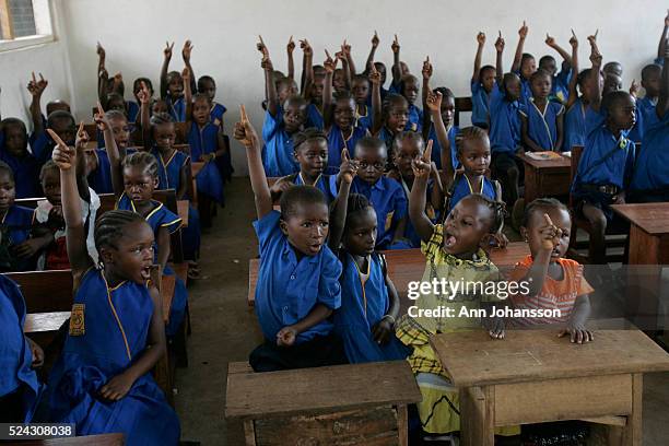 Children attend school in Kenema, Sierra Leone.