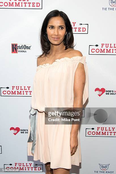 Padma Lakshmi attends the "Fully Committed" Broadway opening night at Lyceum Theatre on April 25, 2016 in New York City.