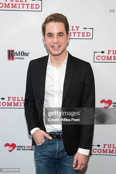 Ben Platt attends the "Fully Committed" Broadway opening night at Lyceum Theatre on April 25, 2016 in New York City.