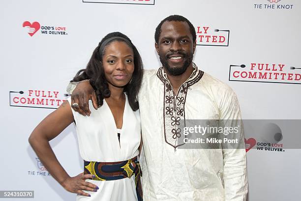 Gbenga Akinnagbe attends the "Fully Committed" Broadway Opening Night at Lyceum Theatre on April 25, 2016 in New York City.