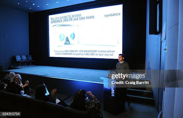 Rajendra Roy attends An Evening with Lynette Wallworth - Slithering Screens: 10 Years of New Frontier at Sundance Institute 2016 on April 25, 2016 in...