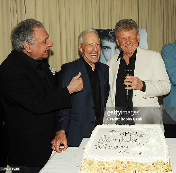 Stewie Stone, Jerry Blavat and Bobby Rydell attend the Bobby Rydell "Teen Idol On The Rocks: A Tale Of Second Chances" Book Release And Birthday...