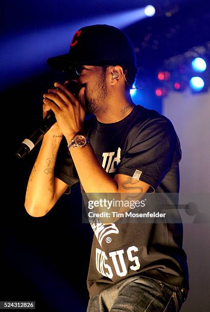 Kid Cudi performs as part of the Sprite Step Off Competition at The Warfield in San Francisco, California.