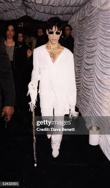 Prince attends the MTV/VH1 Launch Party at the Roundhouse, October 1994, in London, England.