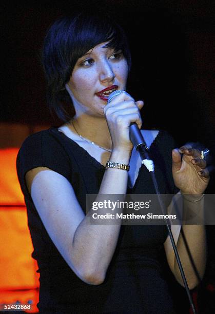 Karen O of the Yeah Yeah Yeahs performs at City of Hope's "Rock the Runway" Benefit at H.D. Buttercup on March 15, 2005 in Culver City, California.