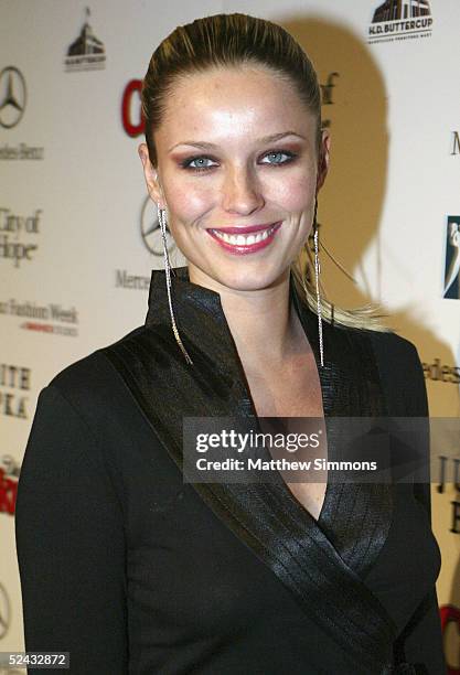 Designer Kiera Chapman arrives to City of Hope's "Rock the Runway" Benefit at H.D. Buttercup on March 15, 2005 in Culver City, California.