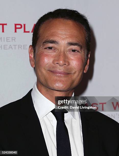 Actor Mark Dacascos attends the East West Players 50th Anniversary Visionary Awards Dinner and Silent Auction at the Hilton Universal City on April...