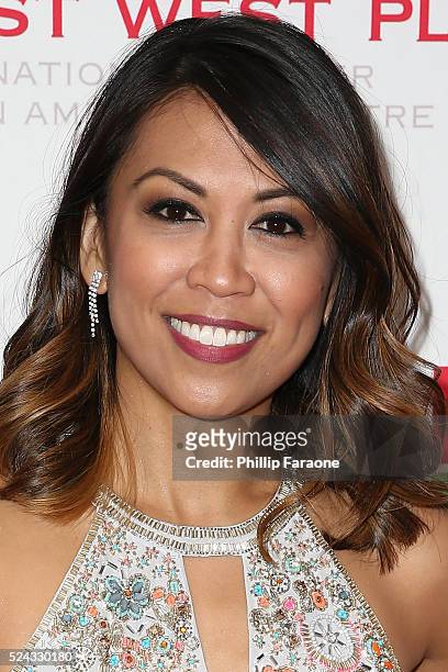 Actress Tess Paras attends the East West Players 50th Anniversary Visionary Awards Dinner and Silent Auction at Hilton Universal City on April 25,...