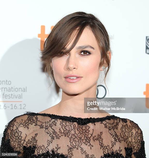 Keira Knightley attending the The 2012 Toronto International Film Festival.Red Carpet Arrivals for 'Anna Karenina' at the Elgin Theatre in Toronto on...