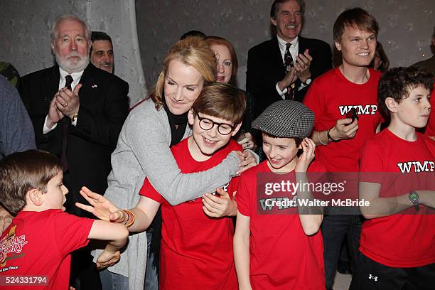 Erin Dilly, Zac Ballard, Johnny Rabe & Company during the Broadway Opening Night Performance Gypsy Robe Ceremony celebrating Kirsten Wyatt for 'A...