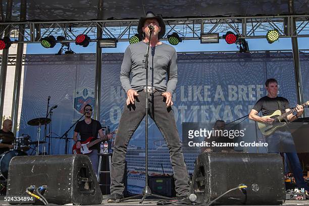Country star Trace Adkins performs in concert at Carnival's Ultimate Cowboys Fan Fest on October 18, 2015 at Klyde Warren Park in Dallas, Texas. More...