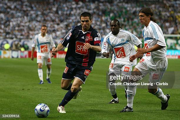 French Cup Final, season 2005-2006, Paris Saint Germain vs Olympique de Marseille . PSG won 2-1. Pauleta .