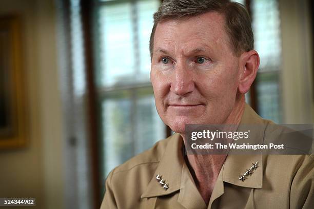 Admiral Walter "Ted" Carter, Superintendant of the U.S. Naval Academy during an interview in Annapolis, MD on April 19, 2016. Admiral Walter "Ted"...