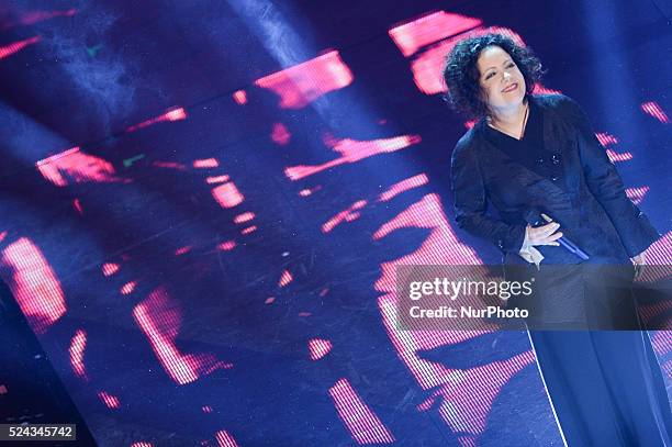 Antonella Ruggiero attend the third night of the 64rd Sanremo Song Festival at the Ariston Theatre on February 20, 2014 in Sanremo, Italy.