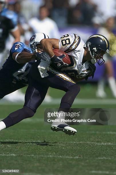 San Diego Chargers wide receiver Eric Parker runs upfield against the Tennessee Titans at Qualcomm Stadium in San Diego, California. October 3, 2004.
