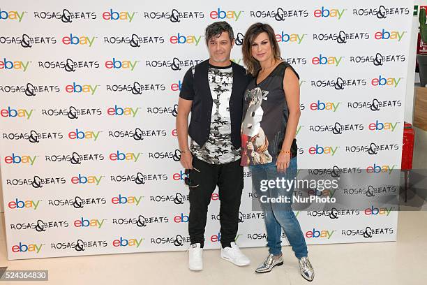 Alejandro Sanz and his wife Raquel Perera launch the new Rosas &amp; Beats collection at Espacio Como on June 16, 2014 in Madrid, Spain. Photo: Oscar...