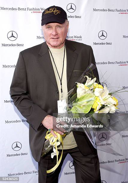 Musician Mike Love is seen around Smashbox during Mercedes-Benz Fashion Week at Smashbox Studios March 16, 2005 in Culver City, California.