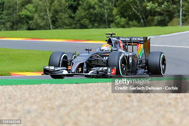 Formula One World Championship 2014, F1 Shell Belgian Grand Prix, Sauber F1 Team driver Esteban Gutierrez in action at the Spa-Francorchamps Circuit,...