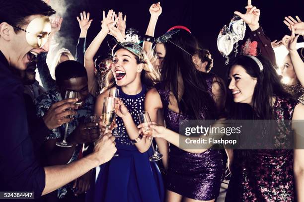 group of friends dancing and having fun together - chinese dance imagens e fotografias de stock