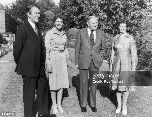 Australian Prime Minister Malcom Fraser with his wife Tammie and their hosts James Callaghan and Audrey Callaghan during a visit to Chequers in...